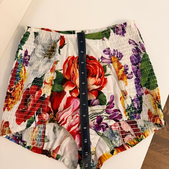 DOLCE & GABBANA Multicolor Floral Print Cotton Mini Dress Top and Shorts SET 2pc - Picture 8 of 16